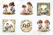 Ivory Spring Family Watercolor Png, an Illustration by RobertsArt (Thumbnail 7 of 8)