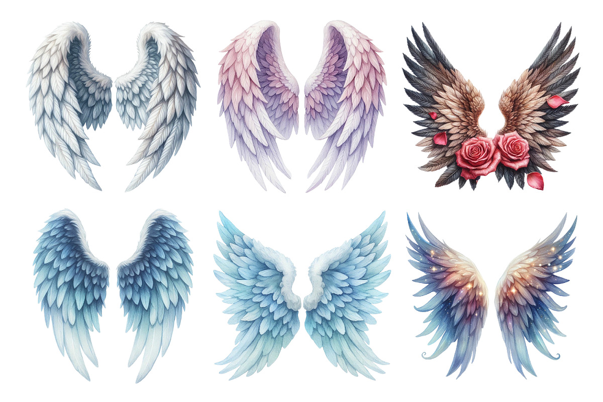 Heaven Angel Wings  Clipart, an Illustration by Daily.Designs (Photo 3 of 5)
