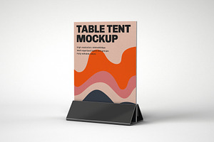 Table Tent And Sign Mockup Set