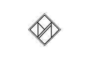 M Initial Letter Monogram Logo, a Branding & Logo Template by Buqancreative (Thumbnail 4 of 4)