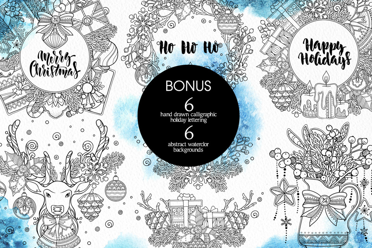 Christmas and New Year illustrations, a Decorative Illustration by Color and Decor (Photo 8 of 9)