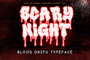 Scary Night Layered Font