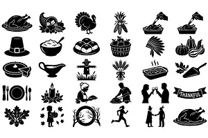 Thanksgiving Silhouette Bundle | SVG