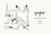 Yoga Illustration Bundle, a Decorative Illustration by Little Gremlin (Thumbnail 1 of 8)