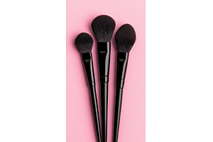 Display of black makeup brushes, a Beauty & Fashion Photo by Beautiful things