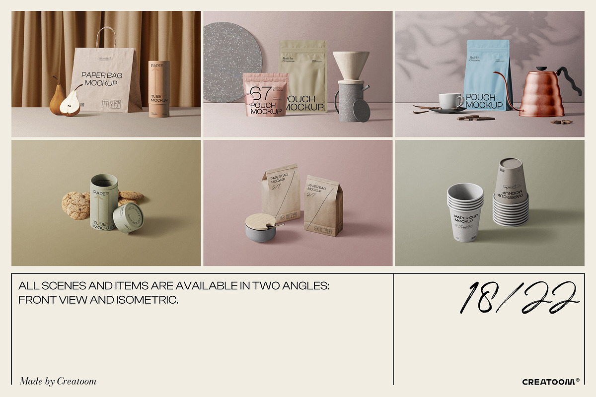 Mockup packaging set - part 1, a Cups & Container Mockup by Creatoom (Photo 6 of 11)