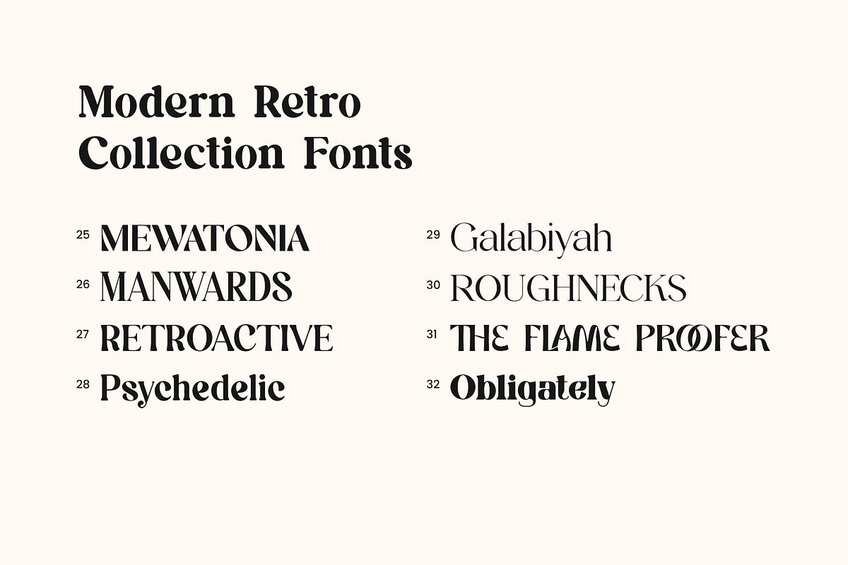 Modern Retro Font Bundles, a Serif Font by UICreative (Photo 7 of 14)
