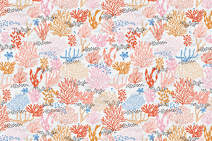 Coral Reef Seamless Pattern