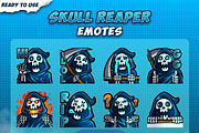Skull Grim Reaper Twitch Emotes, an Illustration by FNR Graphics (Thumbnail 1 of 2)