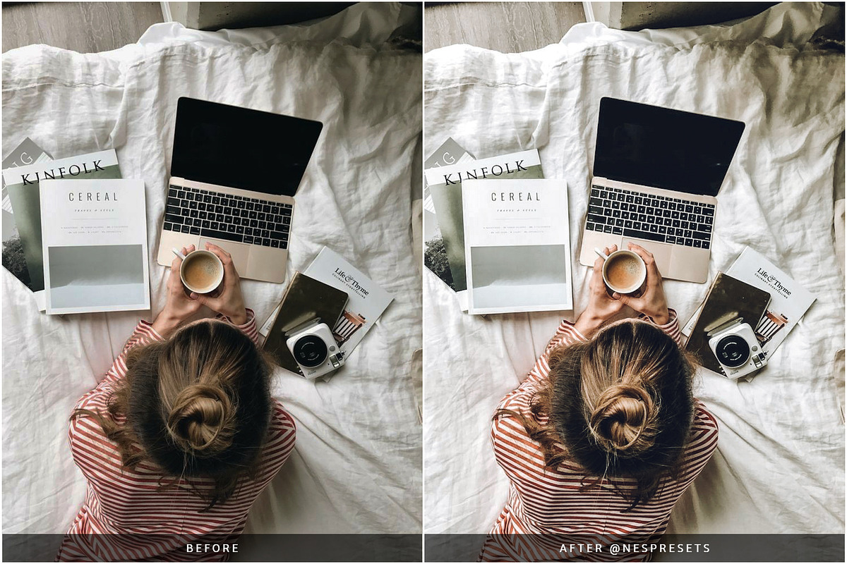 CLEAN TONES LIGHTROOM PRESETS, an Action Add-On by Nes Design Co (Photo 3 of 10)