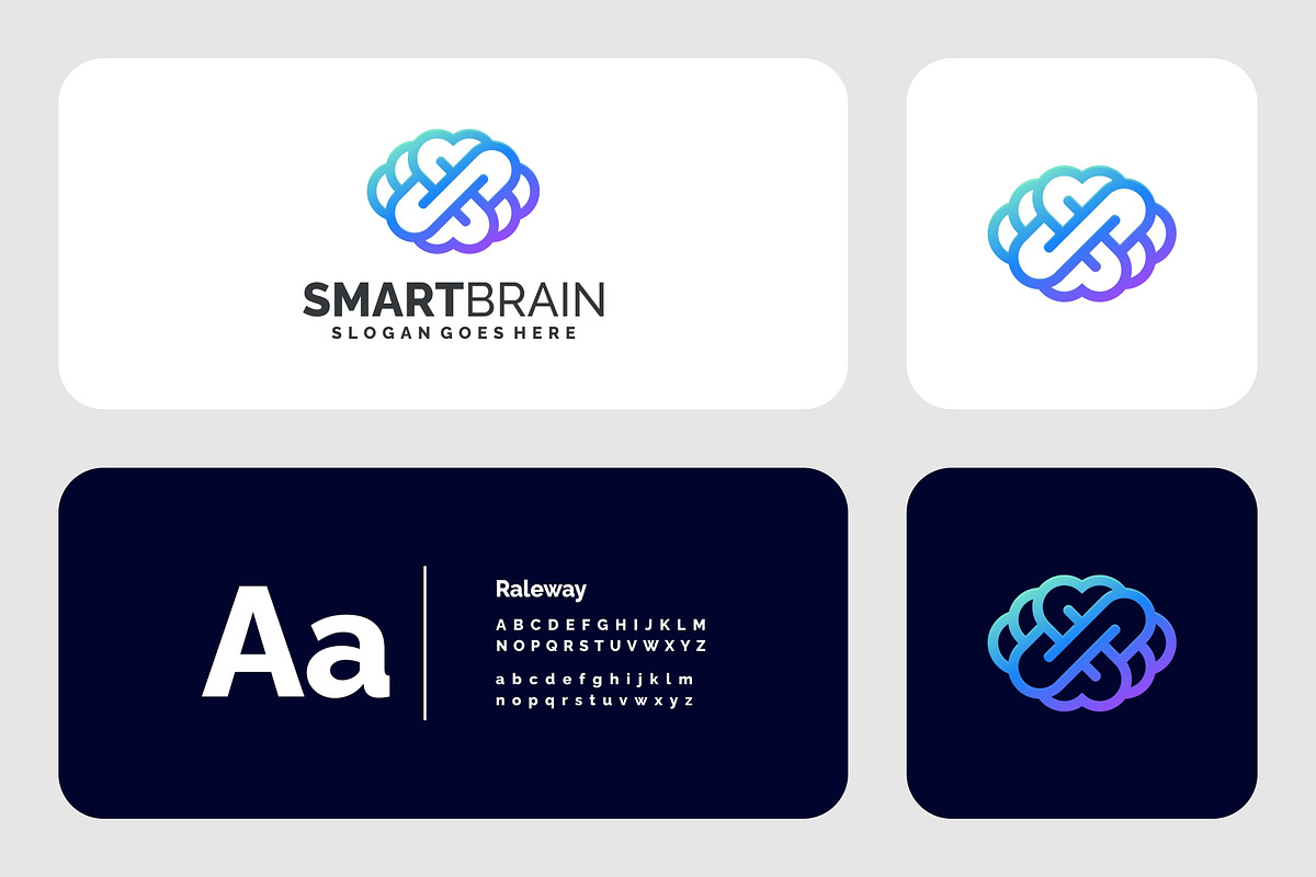 Gradient Modern Smart Brain Logo, a Branding & Logo Template by Artnivora.Std (Photo 3 of 4)