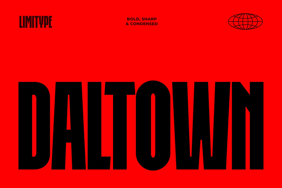 Daltown - Bold Condensed Font, a Sans Serif Font by limitype (Photo 1 of 12)