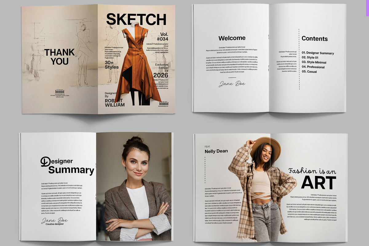 Fashion And Tailor Magazine Template, a Magazine Template by ContestDesign (Photo 2 of 3)