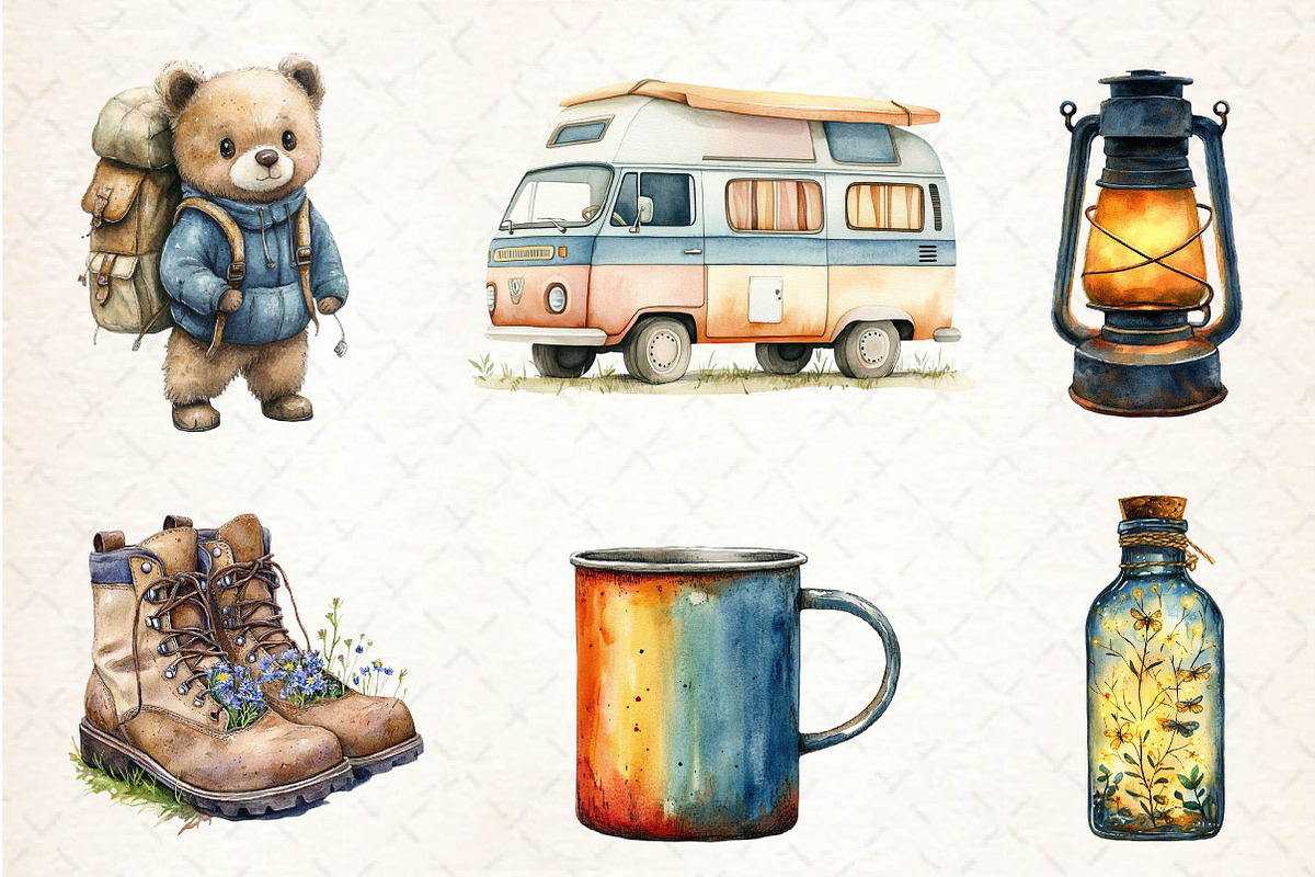 Camping Sublimation Clipart, an Illustration by Dream Creation (Photo 5 of 6)