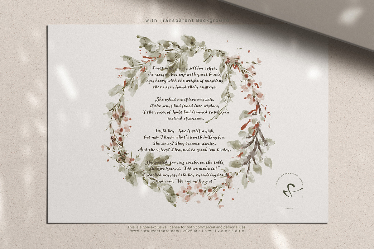 Bloom | Wedding Watercolor Wreaths, a Seasonal Illustration by slowlivecreate (Photo 7 of 7)