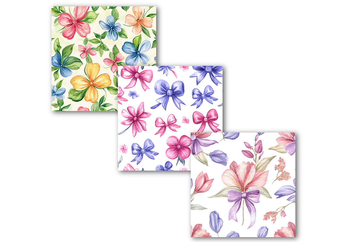 Spring Summer Floral Flowers Pattern, an Illustration by SinaCreation (Photo 4 of 5)