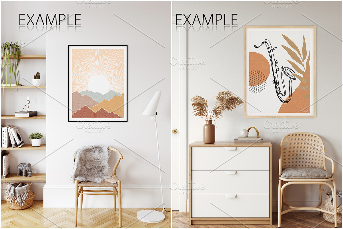 Frame & Wall Mockup Bundle - 6, a Print Template by Yuri-U (Photo 6 of 16)