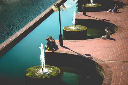 Oasis containing london, barbican, and urban