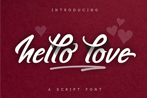 Hello Love - Script Font Bonus