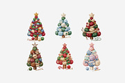 Handmade Yarn Christmas Tree Clipart, a Seasonal Illustration by Tanya Kart (Thumbnail 10 of 10)