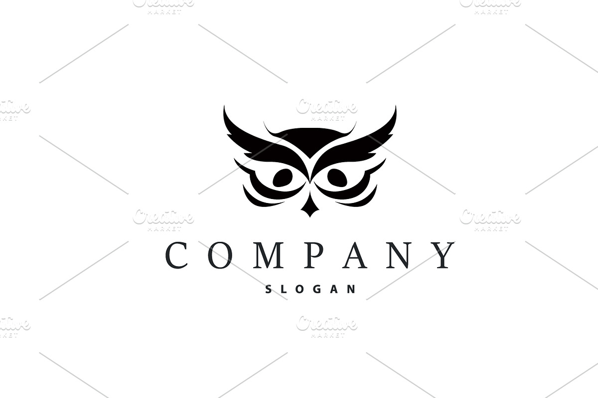 owl logo silhouette symbol design, a Branding & Logo Template by Maylianaw28