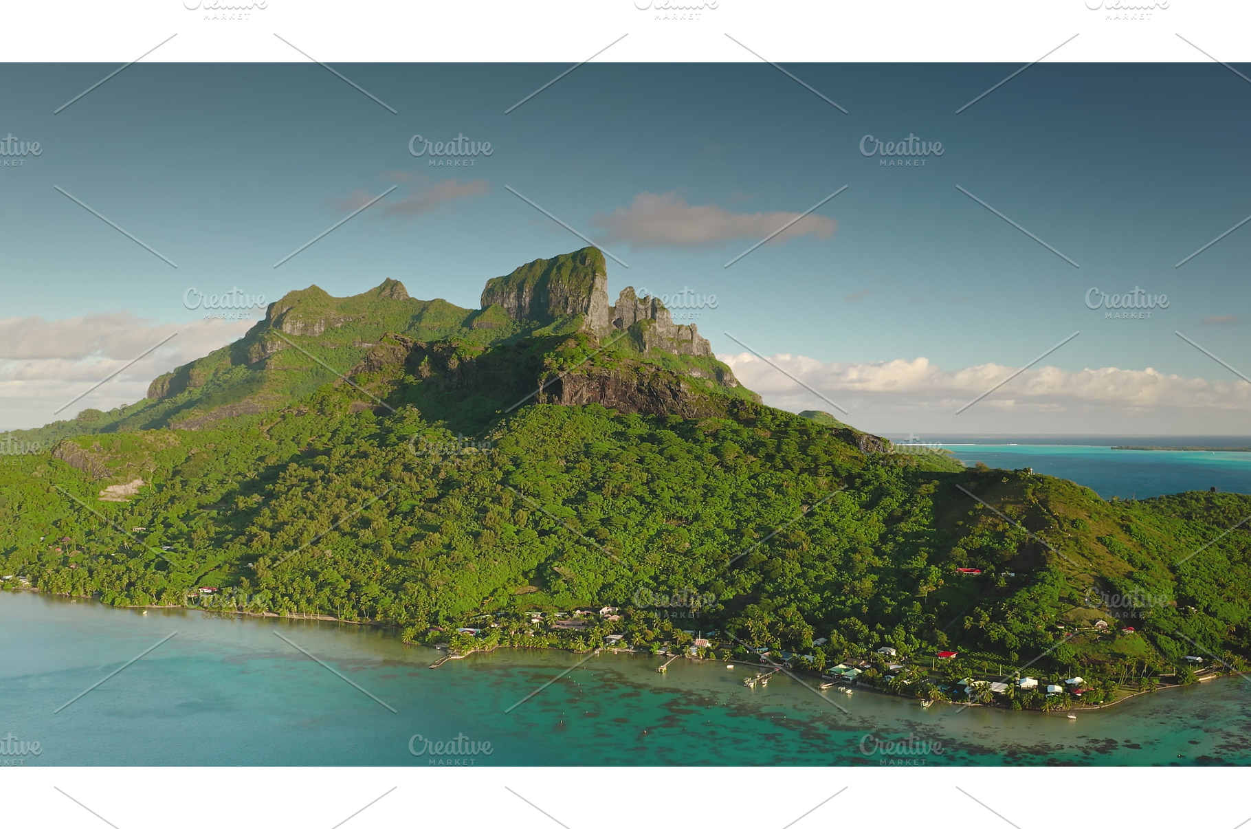 Bora Bora island showing its lush, a Holiday Photo by Goinyk