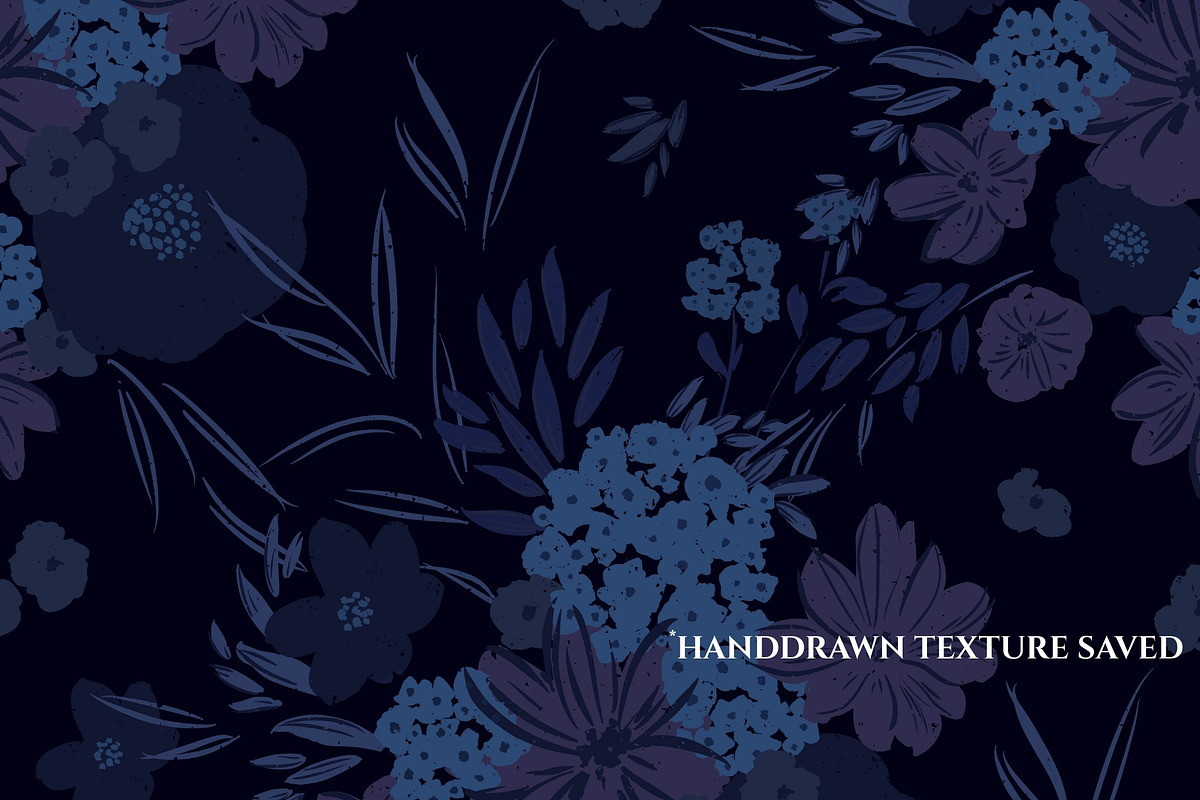 Bedtime florals. Midnight Patterns, a Pattern Graphic by PaperJamLab (Photo 7 of 13)