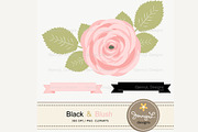 Black and Pink Digital Paper Clipart, a Pattern Graphic by JennyL Designs (Thumbnail 2 of 3)