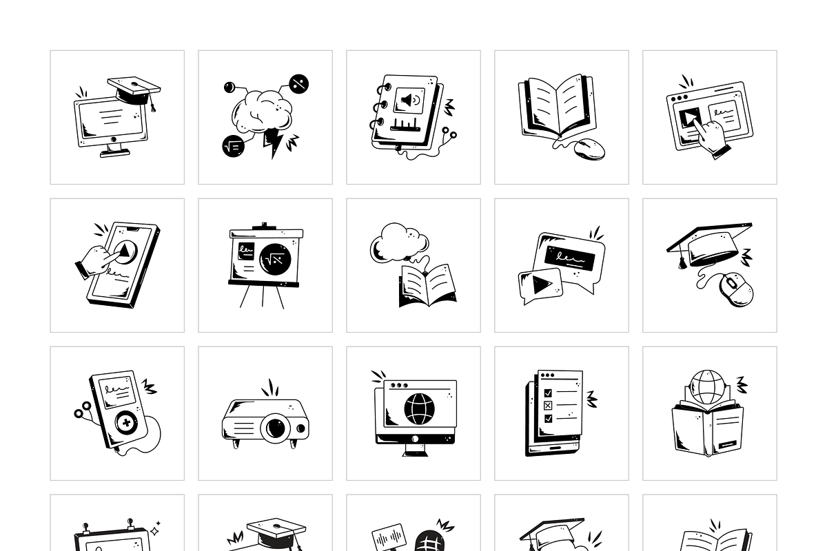 Animated E Learning Icons, a Solid Icon by Prosymbols (Photo 5 of 7)