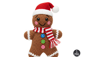 Faux Yarn Christmas Gingerbread Man, an Illustration by Dream Creation
