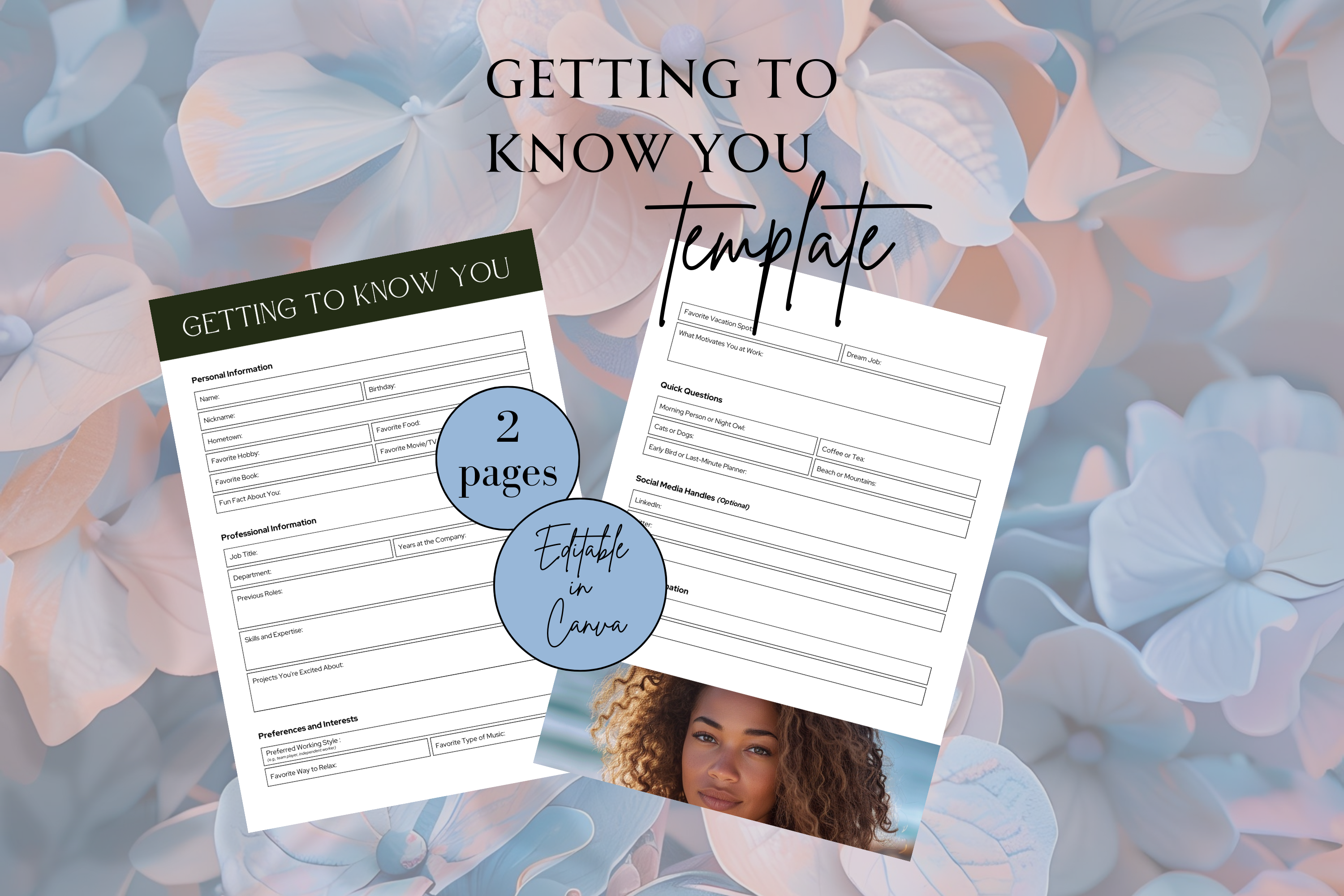 GETTING TO KNOW YOU TEMPLATE, a Marketing Template by Daring Digies