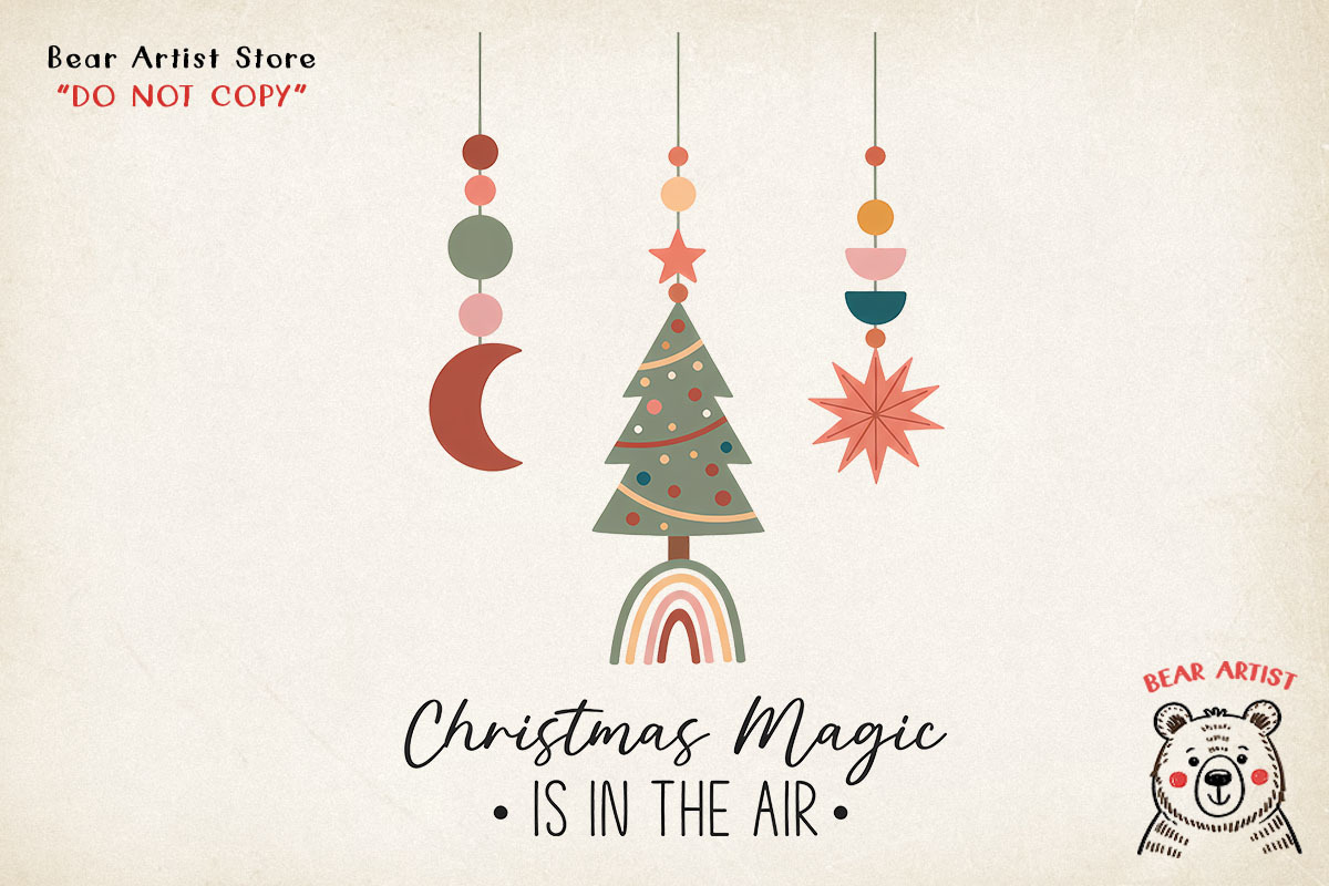 Retro Christmas Hand-drawn PNG, a Graphic by GlitterCraft (Photo 22 of 101)