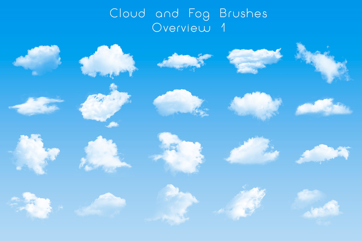 40 Cloud and Fog and Mist Brushes, a Brush Add-On by dyrkwyst textures