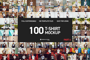 100 T-Shirt Mockup Part 6