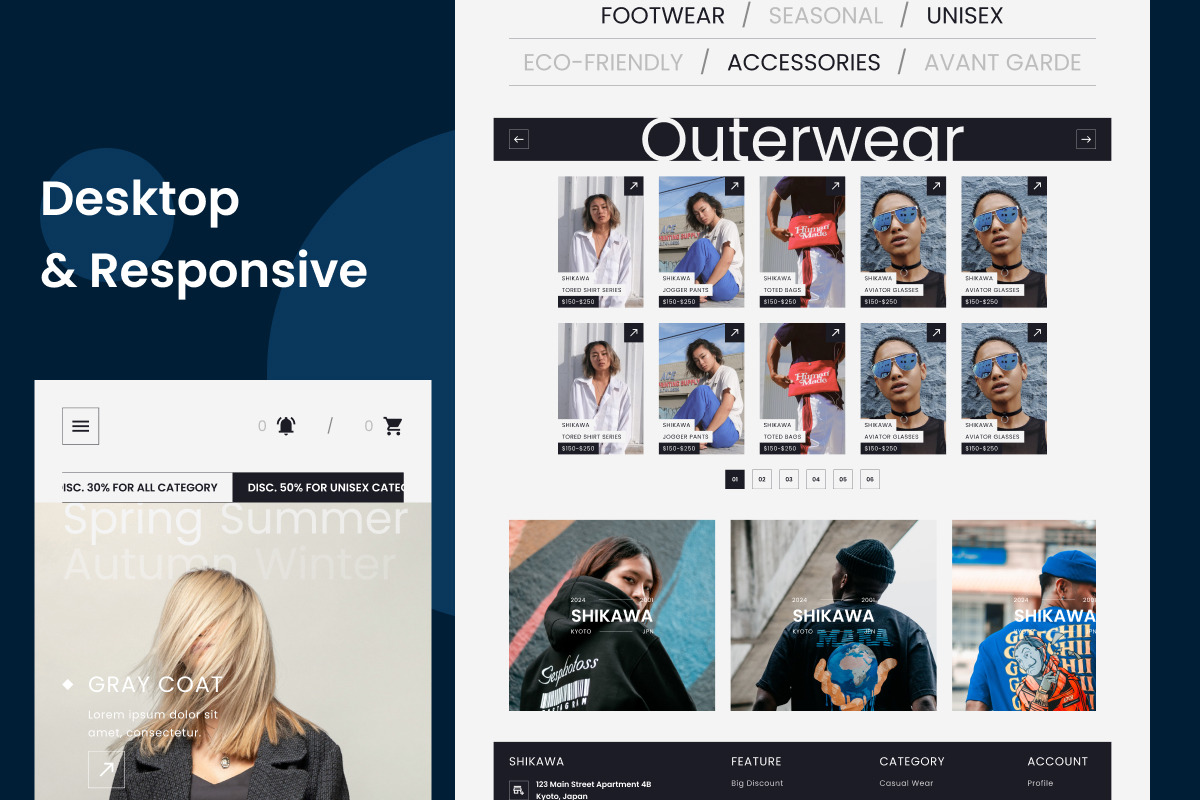 Shikawa - Fashion Store Landing Page, a Websites & App Template by twinstd (Photo 5 of 5)