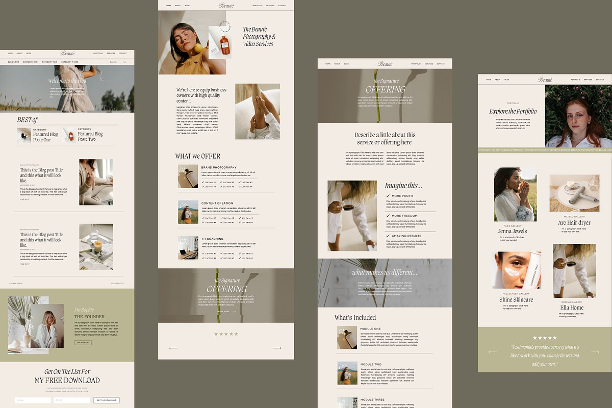 Beautè - Showit Website Template, a Templates & Theme by Studio Zash (Photo 6 of 8)