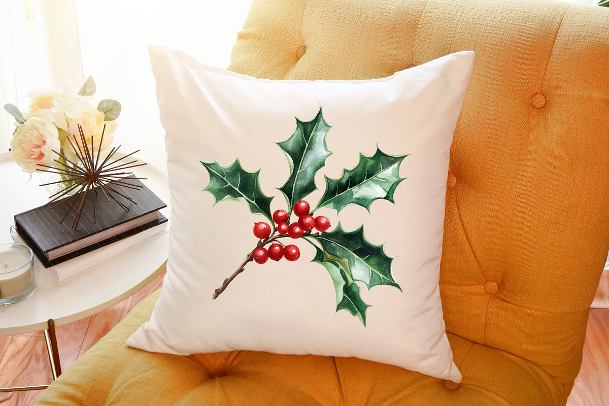 Evergreen Clipart Watercolor Christm, an Illustration by Sublimation Artist (Photo 6 of 6)