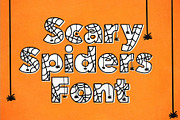 Scary Spiders Font, a Font by Miss Kate (Thumbnail 1 of 2)