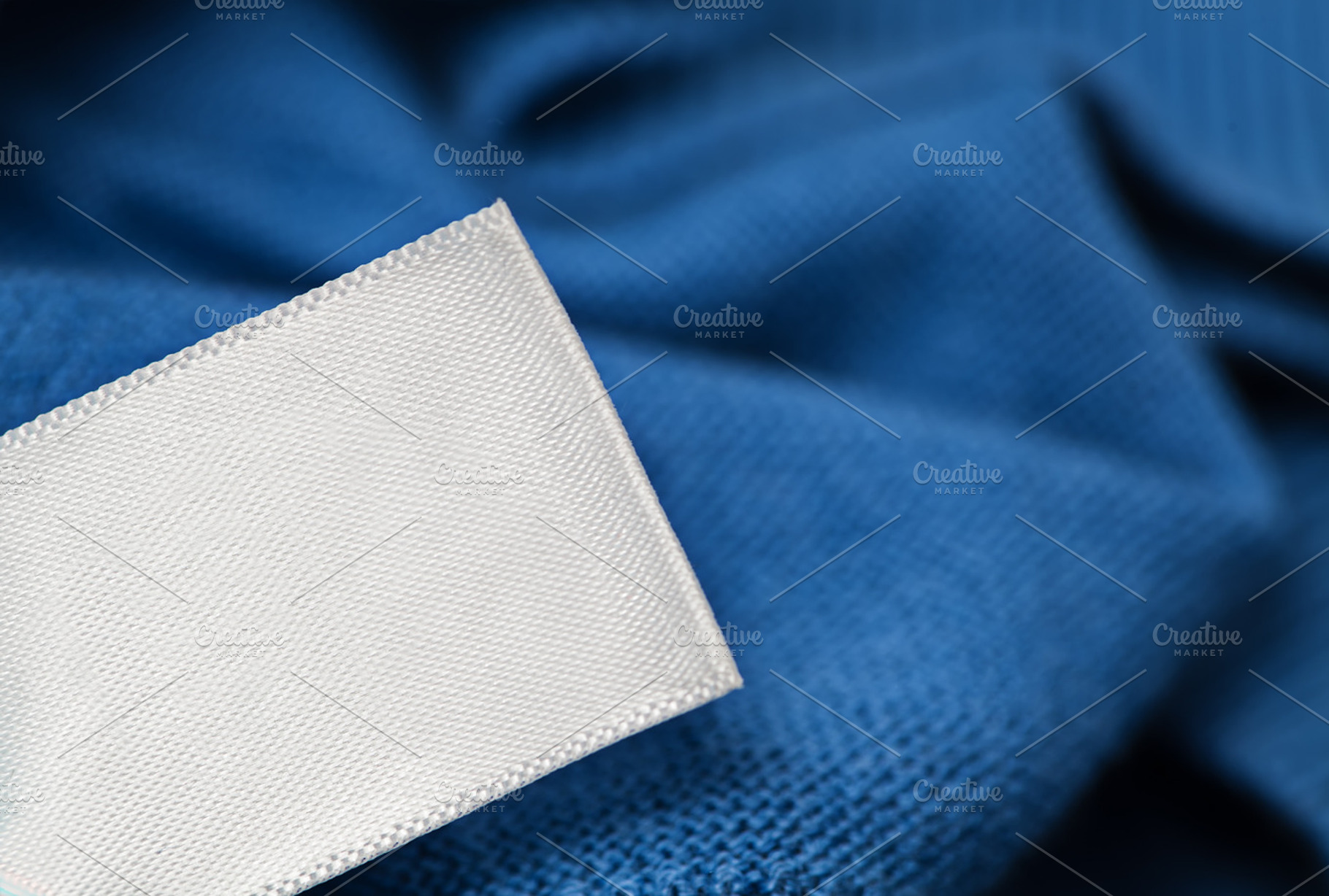 Cloth label laundry care blank mocku