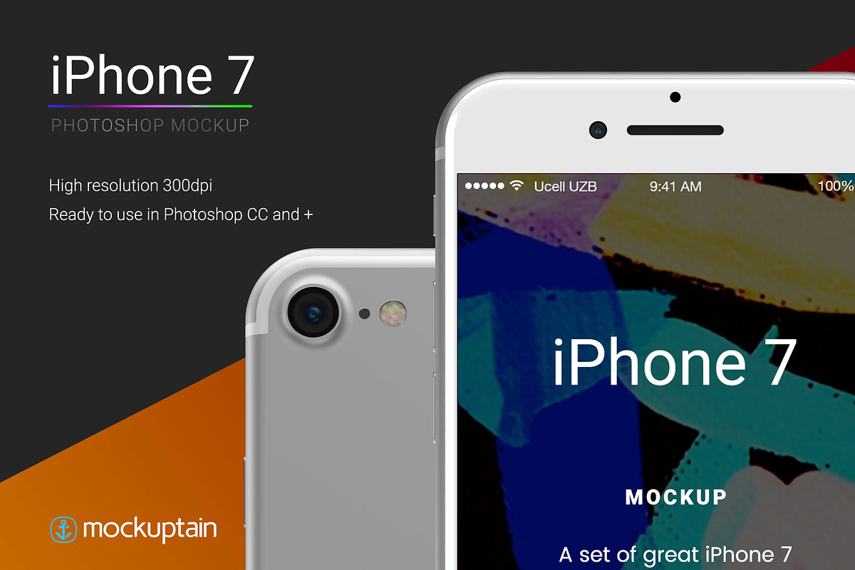 Iphone 7 Mockup Straight White, an iPhone Mockup by mockuptain (Photo 3 of 7)