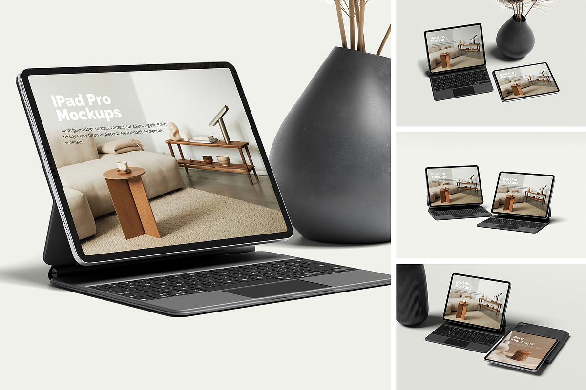 iPad Pro Mockups, an iPad Mockup by Pikachudesign (Photo 1 of 5)