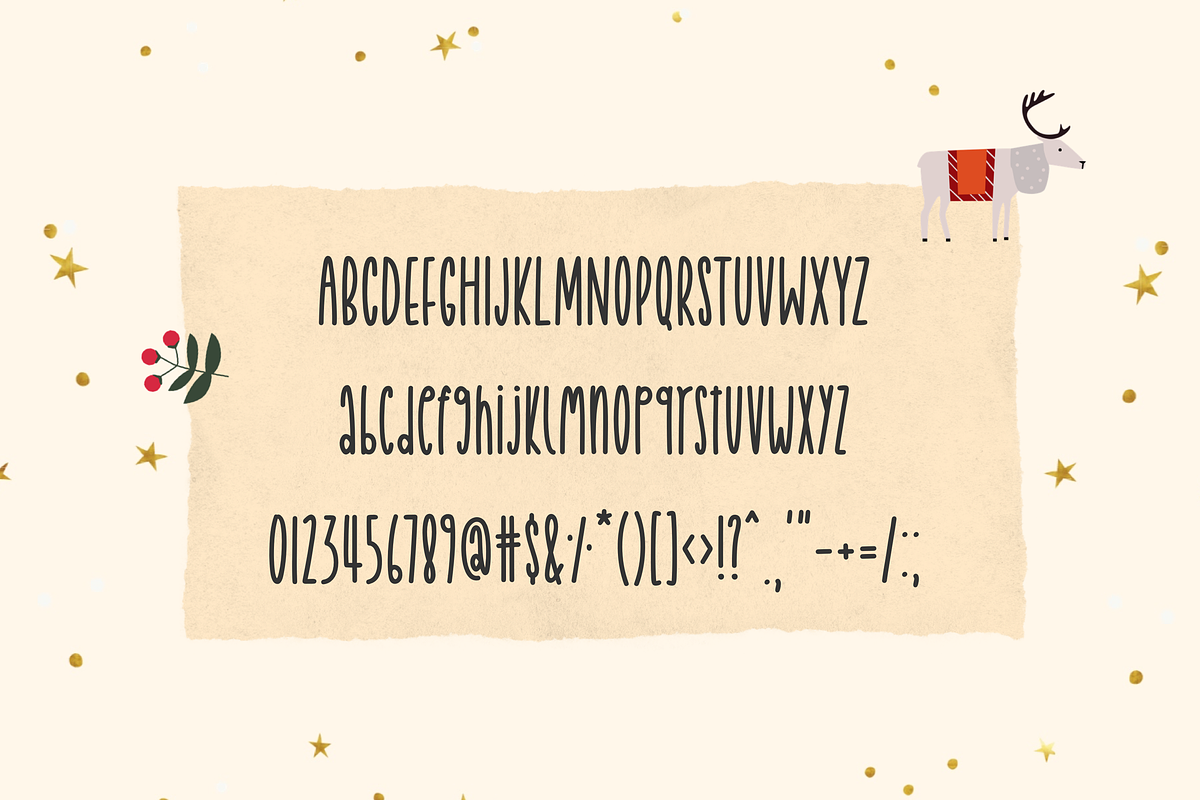 Crafty Christmas skinny font, a Handwritten Font by jyllyco (Photo 7 of 7)