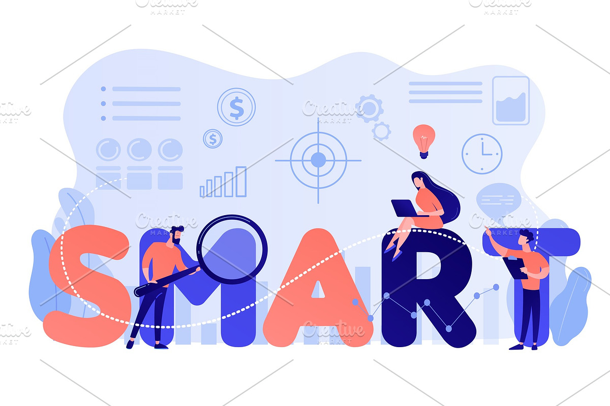 SMART Objectives concept vector, an Object Illustration by Visual ...