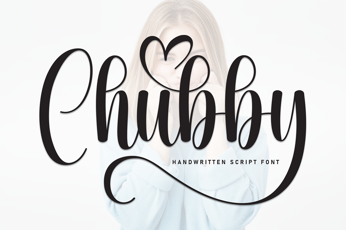 Chubby | Script Font, a Handwritten Font by Scratchones (Photo 1 of 9)