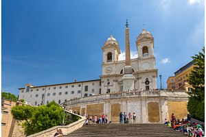 Church Trinita dei Monti in Rome, Italy, an Architecture Photo by Leonid Andronov