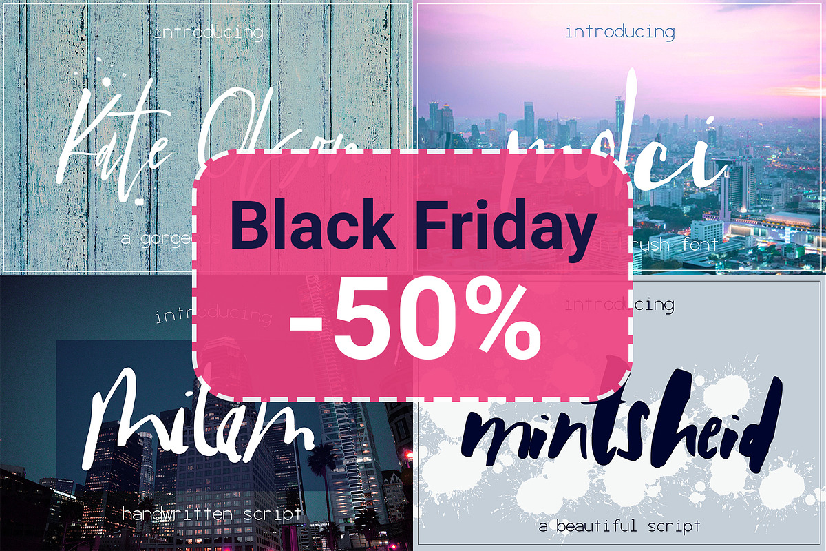 4 fonts for 14$ - Black Friday - 50%