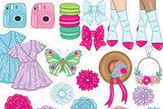 Flowers Clipart, a Seasonal Illustration by GlamArtZhanna (Thumbnail 3 of 3)