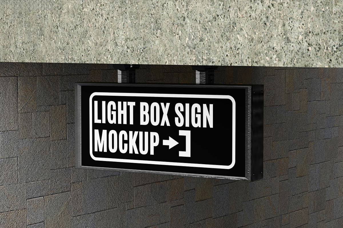 LIGHT BOX SIGN MOCKUP, an Advertising Mockup by safrizalstudio (Photo 3 of 4)