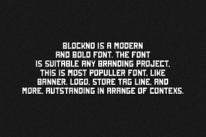 Blockno - Speed & Car Font