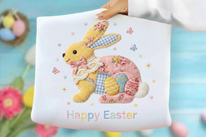 Latch Hook Easter Bunny Png Yarn, an Illustration by designcity5
